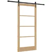 vidaXL Porte coulissante , 93 x 202 cm, en bois massif de pin et en verre, finition naturelle