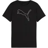Puma Garçons, T-shirt de sport, Tee TAD ESS Cat Logo G (128), Noir, 128