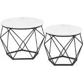 Vasagle Tables Basses Rondes, Set De 2 Tables D'appoint, St