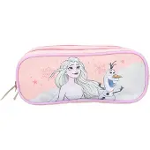 Disney Frozen Pochette à crayons Frozen II - Pochette rose à deux compartiments