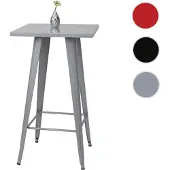Mendler Table haute HWC-A73, métal, design industriel 105x60x60cm gris