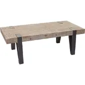 Generique Table Basse de Salon MENDLER HWC-A15b, Sapin Bois Massif Rustique 40x120x60cm