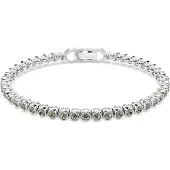 Swarovski Imber Emily Tennis Armband Rundschliff Schwarz Rhodiniert, (18.50 cm, Métal )