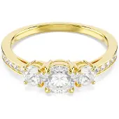 Swarovski Stilla Attract Ring Rundschliff Weiss Goldlegierungsschicht, (60)