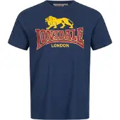 Lonsdale T-Shirt 'Taverham' bleu marine / jaune / rouge foncé