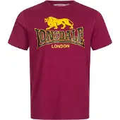 Lonsdale T-Shirt 'Taverham' jaune / rouge foncé / noir