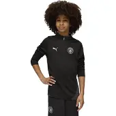 Puma Garçons, Pull-over, MCFC Training 1/4 Zip Top Jr, Argent, Noir, (164)