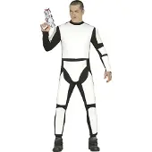 Guirca Space Soldier Men Costume Blanc M