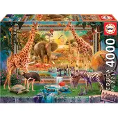 Educa 19285 La savane s'éveille 4000 pièces puzzle