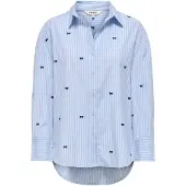 ONLY Chemisier 'ONLOregon' bleu nuit / bleu clair / blanc