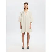Selected Oversize Mini-robe Femme Beige 38