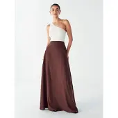 Willa Jupe 'ISLA MAXI SKIRT' marron