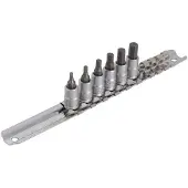 Unior 187HHXP6 Schraubendreher-Steckschlüsselsatz mit HX-Profil auf Steckleiste, 1/4", 6-tlg.
