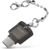 Logilink CR0039 (USB 2.0, USB-C), Lecteur de carte mémoire, Gris, Noir