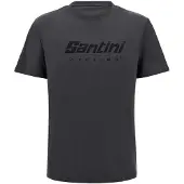 Santini Logo Short Sleeve T-shirt Gris XL