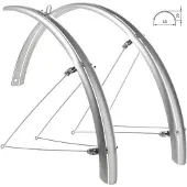 Wag 48 Mm Mudguard Set Argenté 28´´