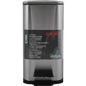 Spirella Seau à cosmétiques 5 litres en inox avec abaissement automatique et seau intérieur "Erik" Poubelle de salle de bains Softclose Poubelle argentée