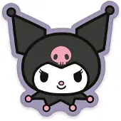 Herding Sanrio Coussin décoratif Kuromi Face 36 cm, Autres accessoires gaming, Multicolore, Pink