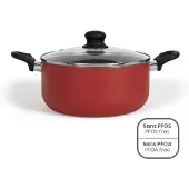 Livoo Faitout aluminium 24cm avec couvercle - - MEP150R -