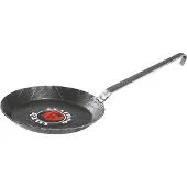 Albert Turk GmbH & Co. KG TURK Bratpfanne schmiedeeisern mit Hakenstiel Ø 24 cm hoher Rand schwarz