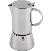 Cilio 342048 Machine à café manuelle Verseuse à moka, Cafetière moka, Argent