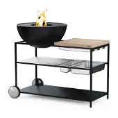 Höfats - Fire Kitchen Buitenkeuken met Bowl 70 Vuurschaal - Ijzer - Zwart