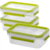EMSA Clip&Close lot de 3 boîtes fraîcheur 0,55 l, vert