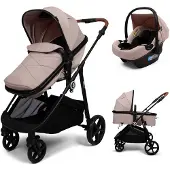 Zesso Baninni Poussette 3 en 1 avec siège-auto Nelia Beige