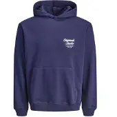 Jack & Jones Norrebro Typo Back Hoodie Bleu L Homme