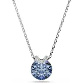 Swarovski Bella V Halskette Rundschliff Blau Rhodiniert
