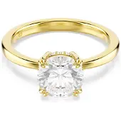 Swarovski Bague Cocktail Stilla Attract, Taille Ronde, Blanche, Placage De Ton Or