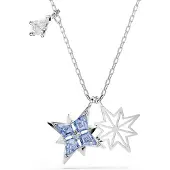 Swarovski Pendentif Symbolica, Étoile, Bleu, Métal Rhodié
