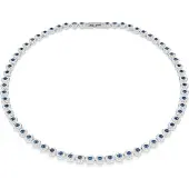 Swarovski Chaîne 'Una' azur / argent / transparent