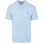 Gant pour homme. 2210 Polo en piqué Coupe régulière Bleu bouclier (L), Casuel, Coton, Manche courte