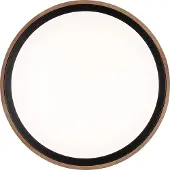 Globo Lampe de plafond Bruno Ø 36 cm noir avec bois