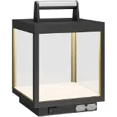 LUCANDE - Cube LED Portable d’extérieur Lampe de Table Graphite