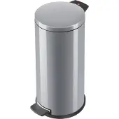 Hailo Poubelle à pédale Solid L 18 L Argenté et bac intérieur amovible