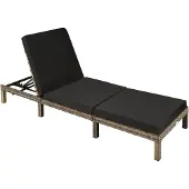 TecTake Bain de soleil SOFIA 6 positions - marron naturel
