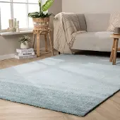 NATURL. Tapis lavable - Clean Bleu Clair | 140x200 cm | Rectangulaire | Pile courte