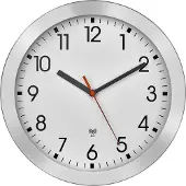 TFA-Dostmann 60.3546.02 Horloge murale radiofréquence 25 cm x 4 cm Aluminium (brossé) (60.3546.02)