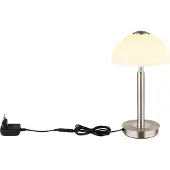 Globo Lampe de table Uldin nickel avec verre blanc
