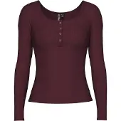 Pieces T-shirt 'PCKitte' lie de vin