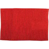 MSV Tapis de bain Microfibre CHENILLE 40x60cm Rouge
