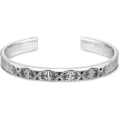 Thomas Sabo Bracelet 'Armreif Facettiertes Design mit schwarzen Steinen Silber' argent