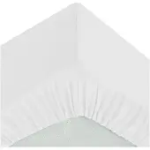Atmosphera Fitted Sheet Blanc 160 x 200 cm