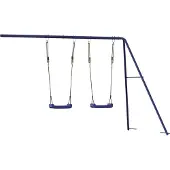 vidaXL Toboggan/balançoires pour maisonnette de jeu bleu polypropylène