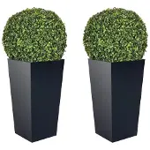 Wellhome Urbi Square Square Pot 55x29x29.5 Cm 2 Units Noir