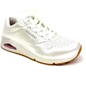 SKECHERS Uno Pearl Queen Baskets en Blanc Simili cuir 39