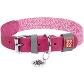 Waudog Klassisches Hundehalsband mit QRCodeRosa, GrM