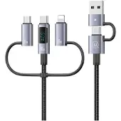 Usams Kabel 6W1 Fast Charging 60W 1,2M Data Cable Digital Dispay Aluminium Alloy Seria Sufeng Sj713